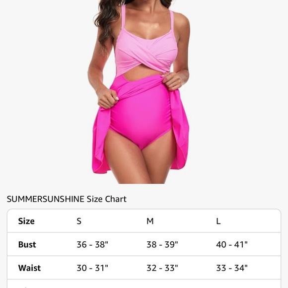 Pink Cutout Swimsuit - Picture 5 of 8